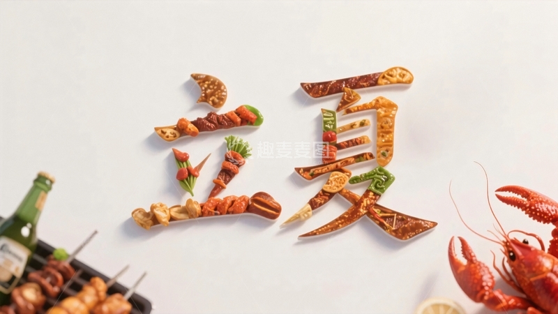 高清大图下载【趣麦麦图】夏季美味烧烤大排档4