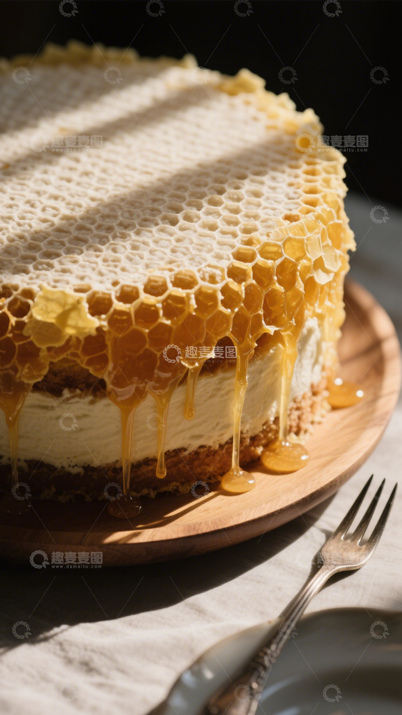 高清大图下载【趣麦麦图】蜂巢蜂蜜蛋糕4