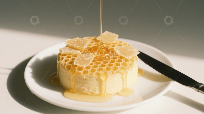 高清大图下载【趣麦麦图】蜂巢蜂蜜蛋糕5