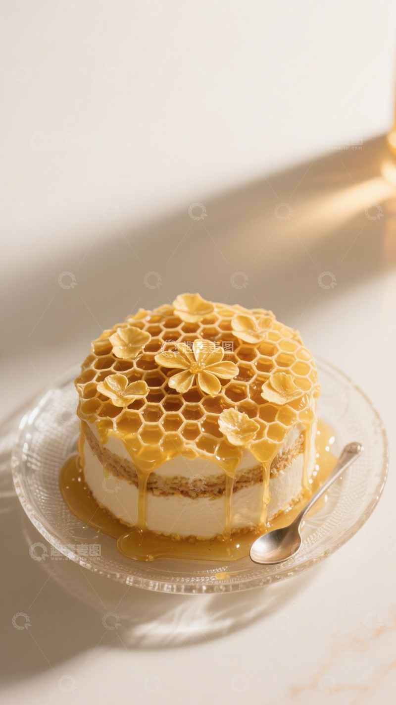 高清大图下载【趣麦麦图】蜂巢蜂蜜蛋糕3