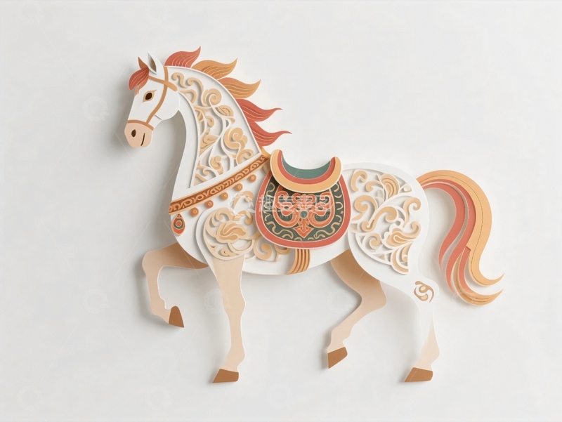 高清大图下载【趣麦麦图】动物彩绘骏马4