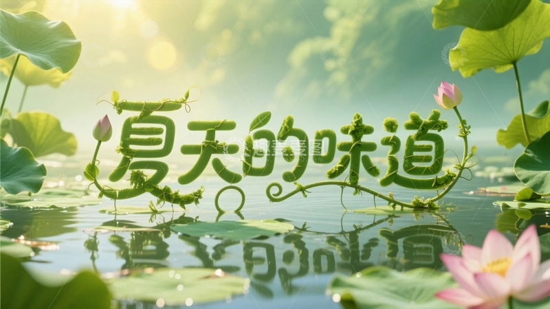 高清大图下载【趣麦麦图】夏天的味道字体设计4