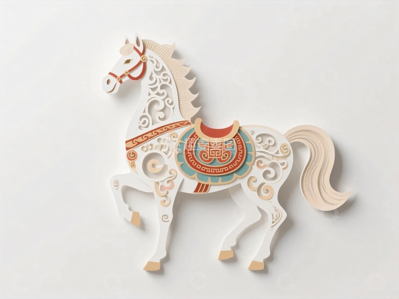 高清大图下载【趣麦麦图】动物彩绘骏马7