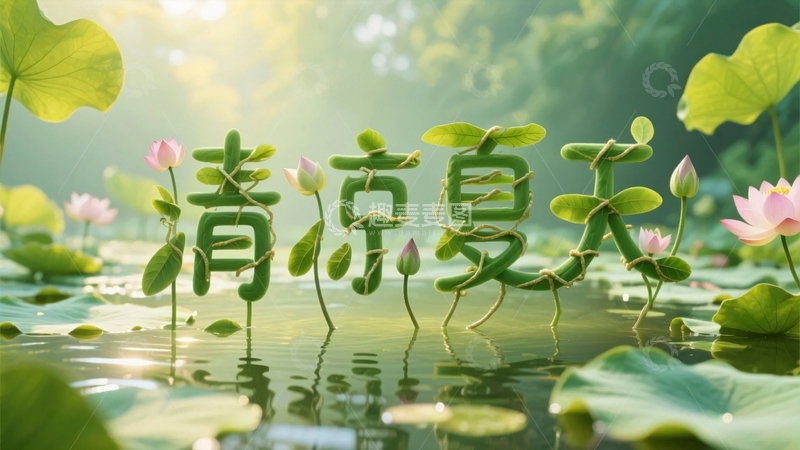 高清大图下载【趣麦麦图】清凉夏天字体设计2