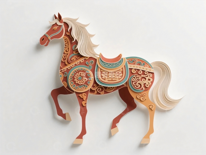 高清大图下载【趣麦麦图】动物彩绘骏马6