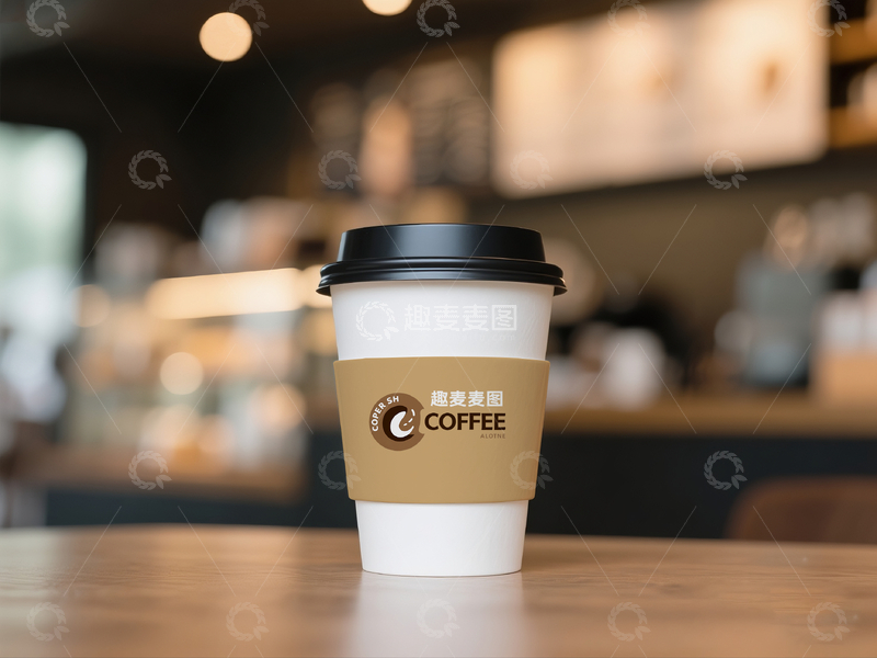 咖啡杯包装设计样机LOGO设计展示