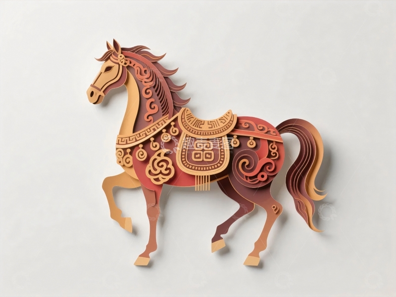 高清大图下载【趣麦麦图】动物彩绘骏马5