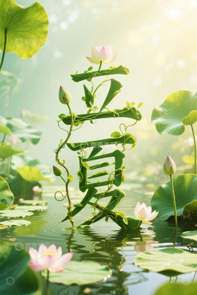 高清大图下载【趣麦麦图】立夏节气夏至字体