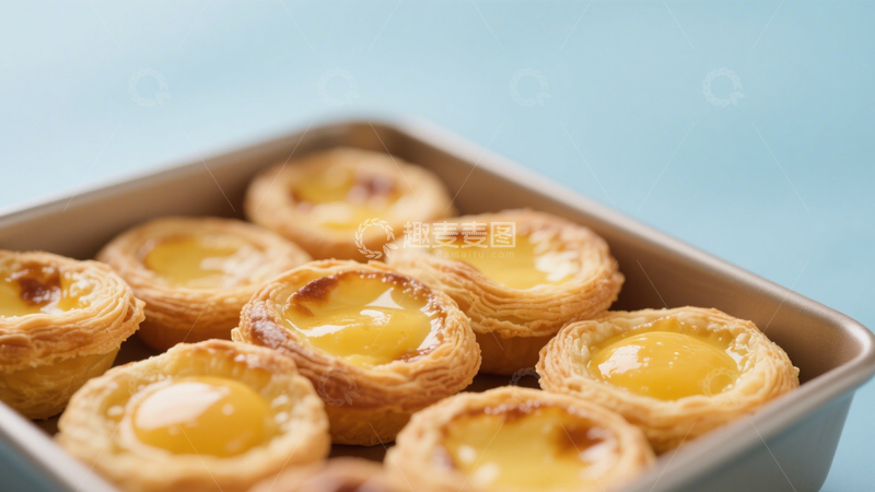 高清大图下载【趣麦麦图】流心酥脆蛋挞甜品7
