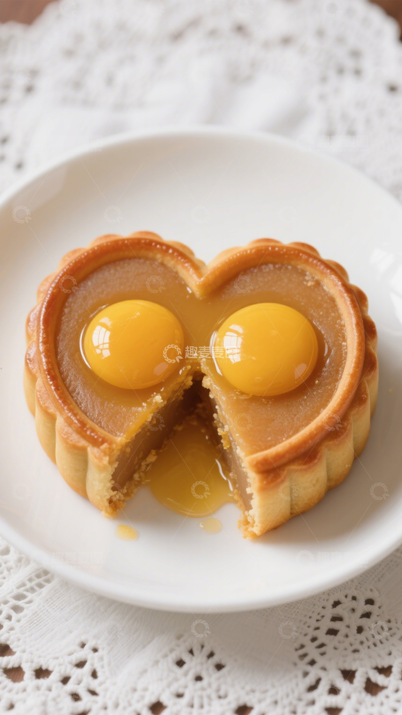 高清大图下载【趣麦麦图】蛋黄馅传统月饼糕点3