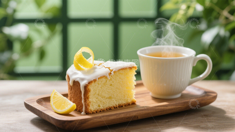高清大图下载【趣麦麦图】糖霜柠檬蛋糕下午茶7