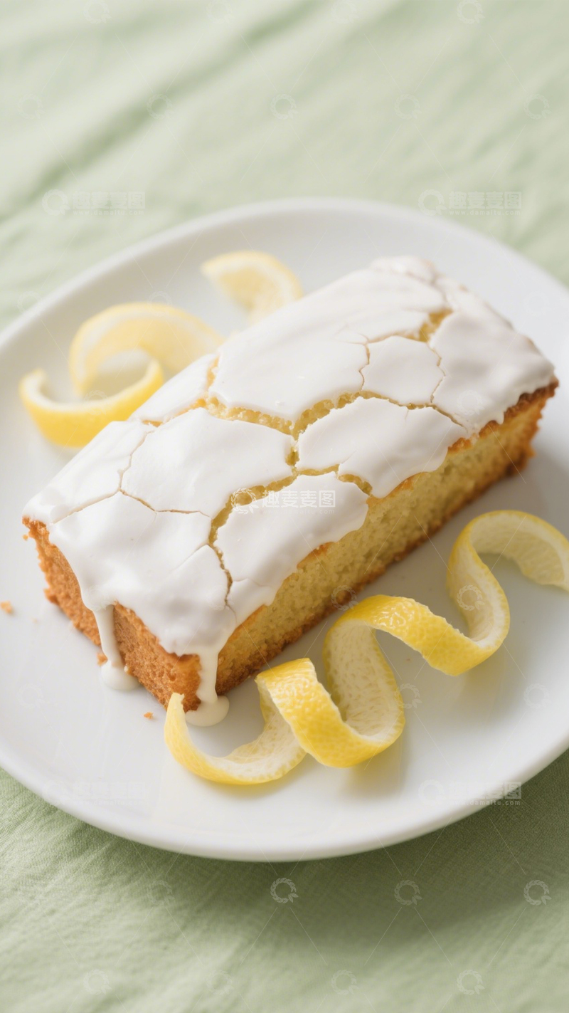 高清大图下载【趣麦麦图】糖霜柠檬蛋糕下午茶1