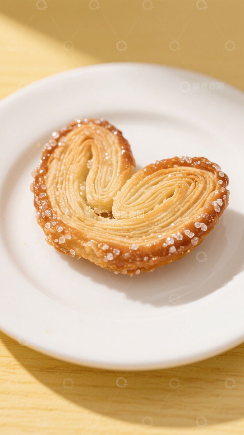 高清大图下载【趣麦麦图】心形糖珠蝴蝶酥糕点1
