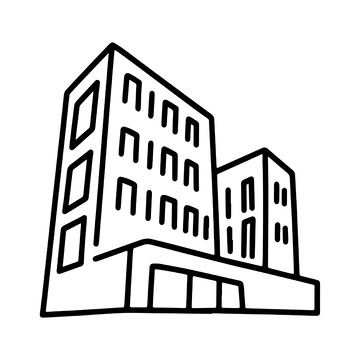 线条勾勒的现代建筑