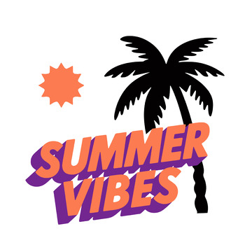 夏日潮流氛围插画