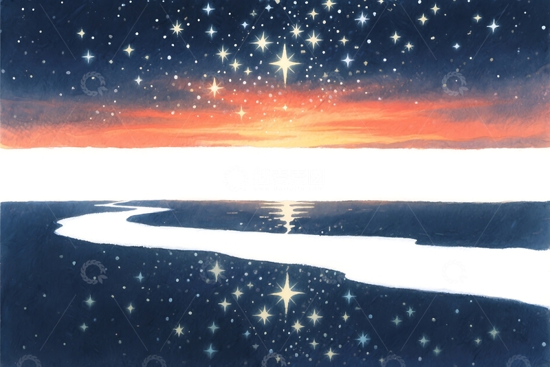 高清大图下载【趣麦麦图】傍晚的星光 