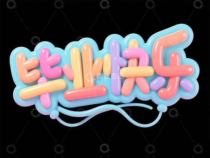 源文件下载【趣麦麦图】立体彩色艺术字&ldquo;毕业快乐&rdquo;