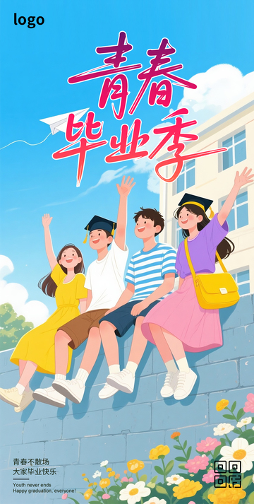 毕业季卡通海报16