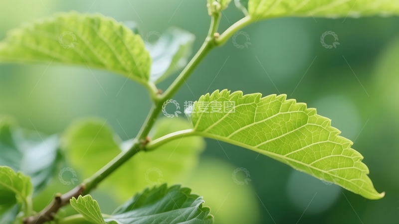 高清大图下载【趣麦麦图】新叶抽枝的清新生机1