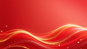 红色动感流光线条海报背景