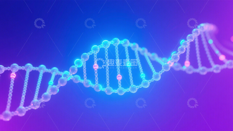高清大图下载【趣麦麦图】科技发光DNA双螺旋8