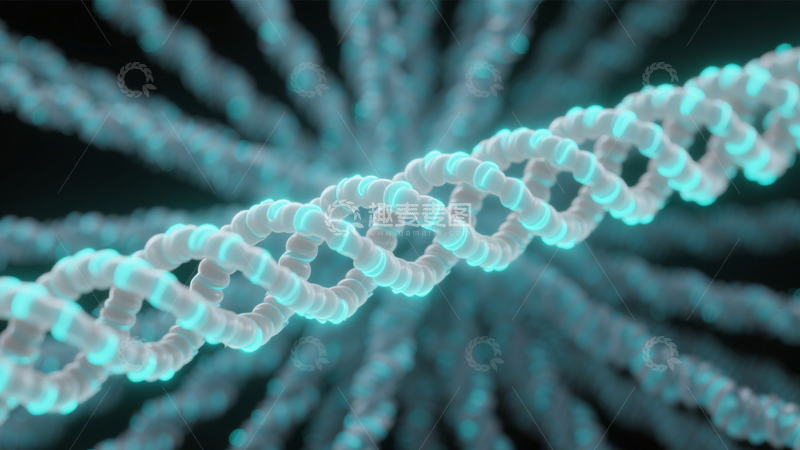 高清大图下载【趣麦麦图】微观生命科学DNA图景1