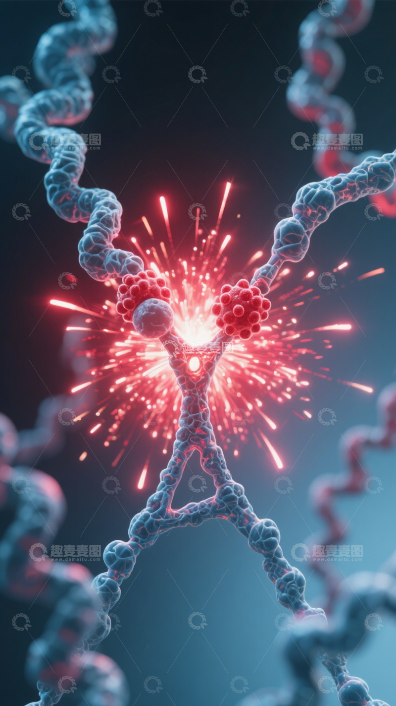 高清大图下载【趣麦麦图】微观生命科学DNA图景1