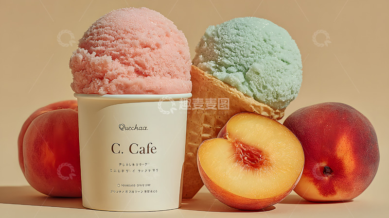 高清大图下载【趣麦麦图】夏天雪糕水果