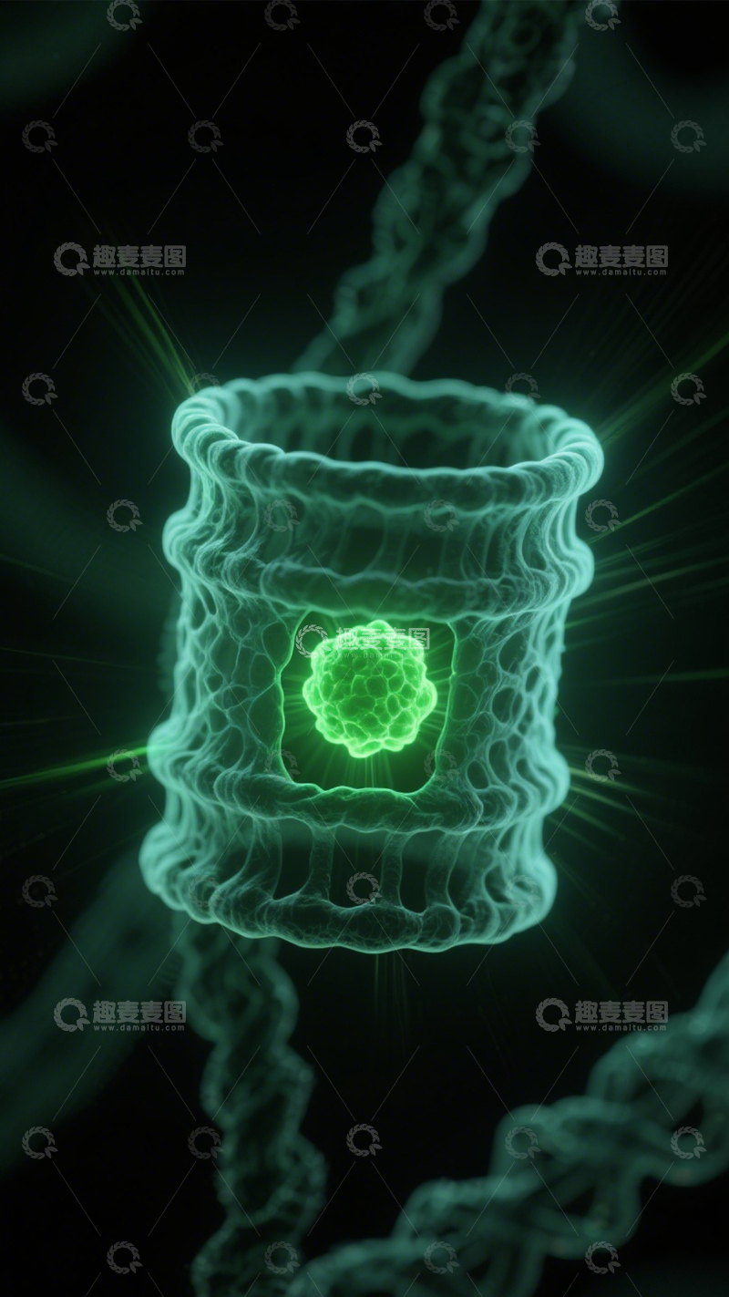 高清大图下载【趣麦麦图】荧光分子微观视图2