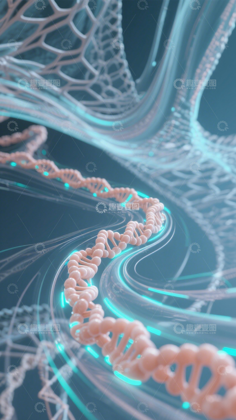 高清大图下载【趣麦麦图】微观生命科学DNA图景2