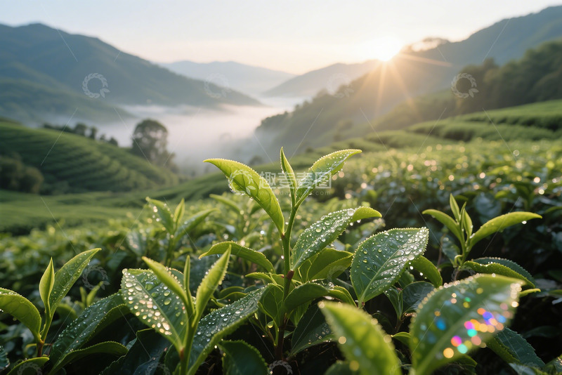 高清大图下载【趣麦麦图】高山上的茶园