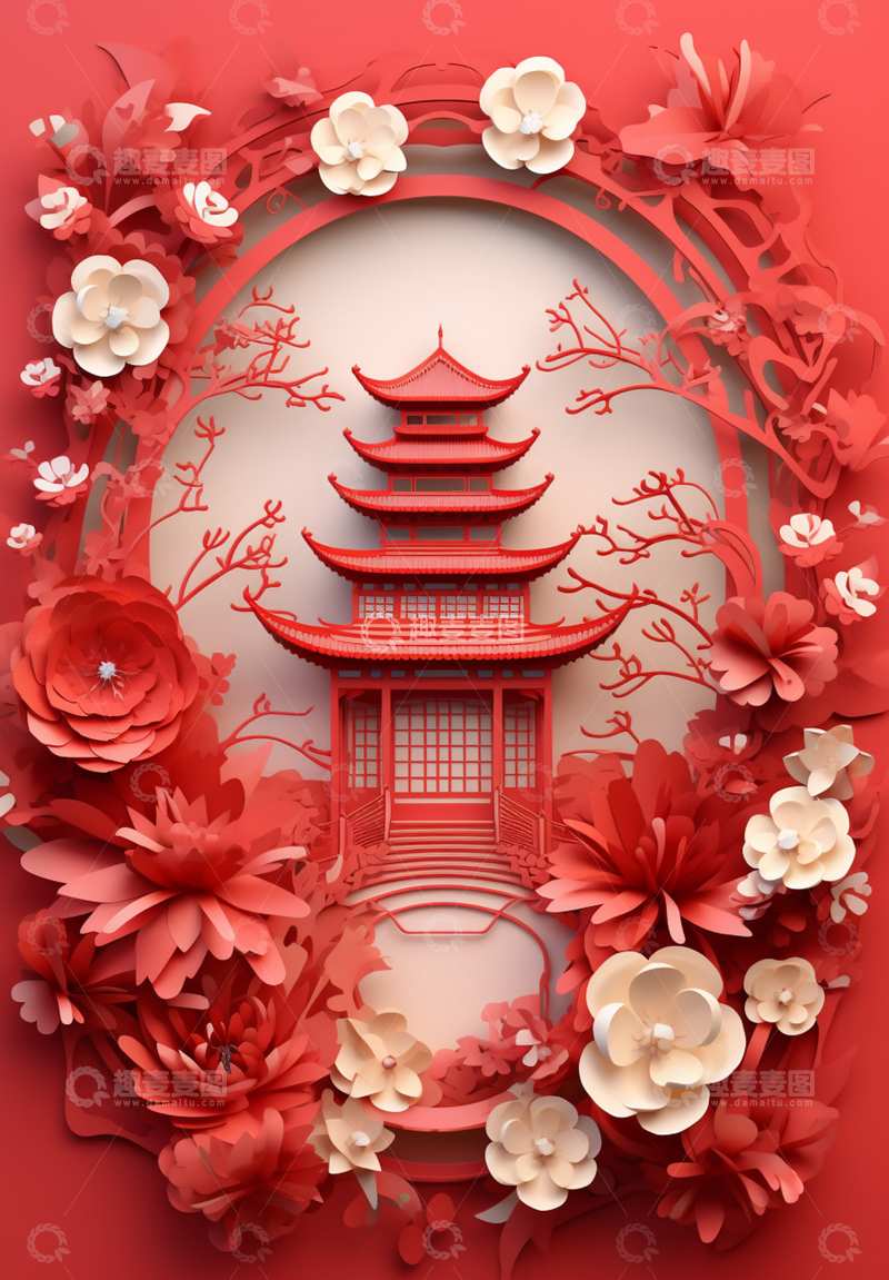 高清大图下载【趣麦麦图】中国新年庆祝活动AI创意海报背景6