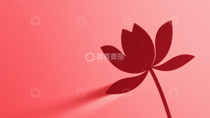 高清大图下载【趣麦麦图】国风荷花剪影简约3