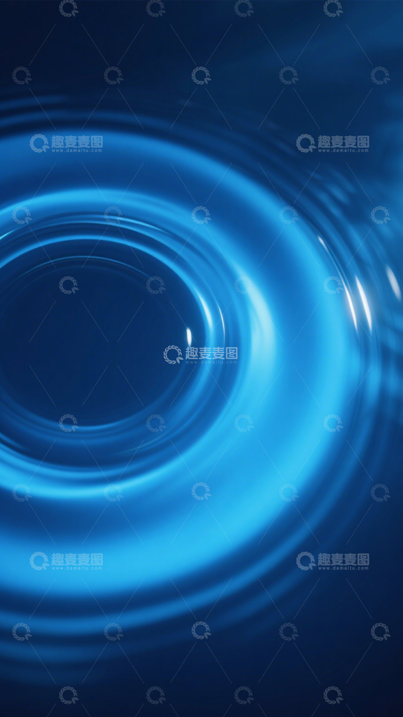高清大图下载【趣麦麦图】蓝色涟漪水波纹景4