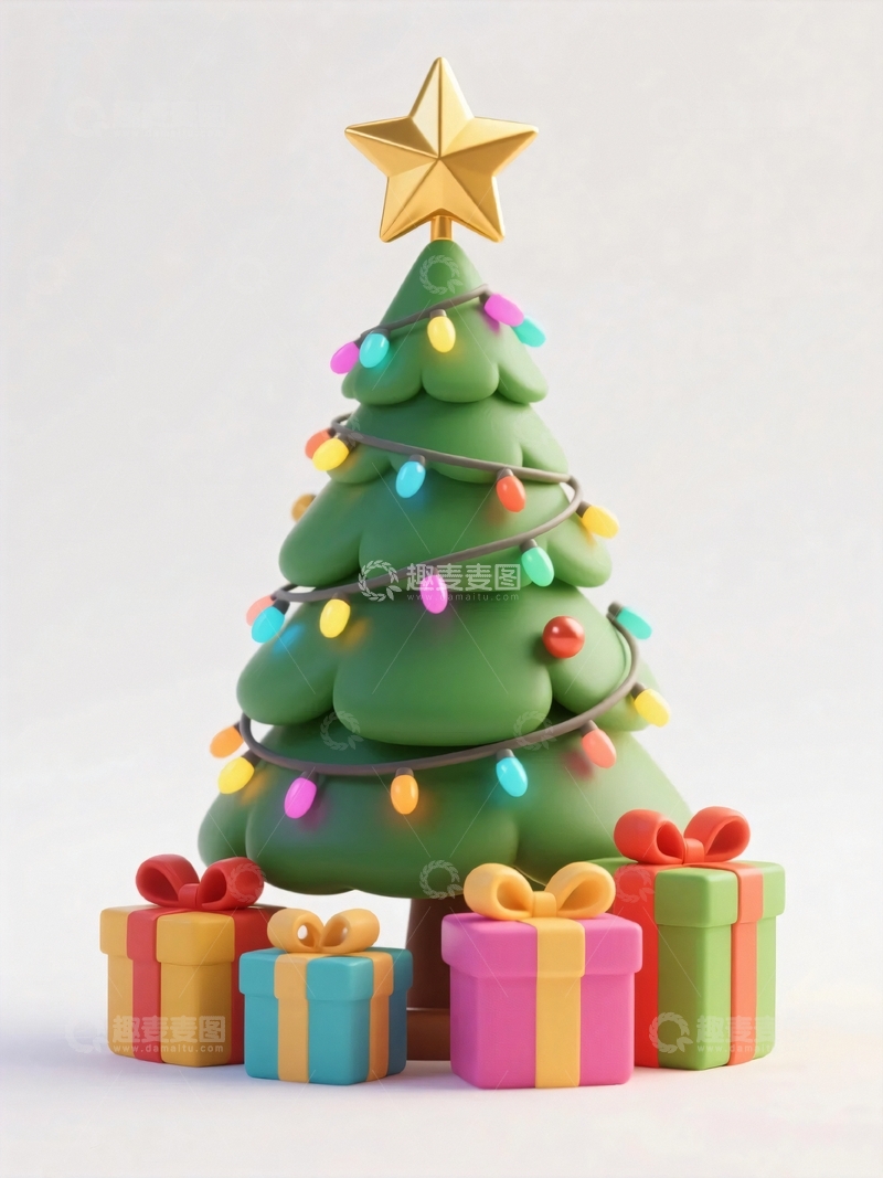高清大图下载【趣麦麦图】圣诞节圣诞树背景4