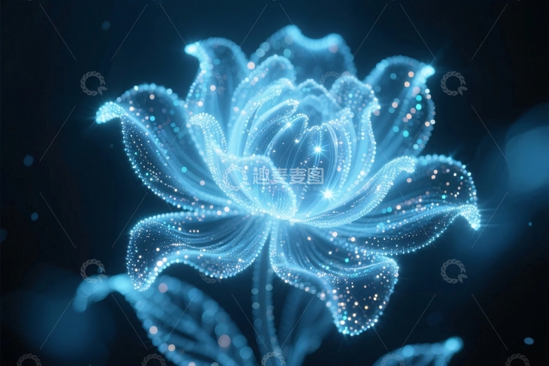 高清大图下载【趣麦麦图】赛博植物花朵