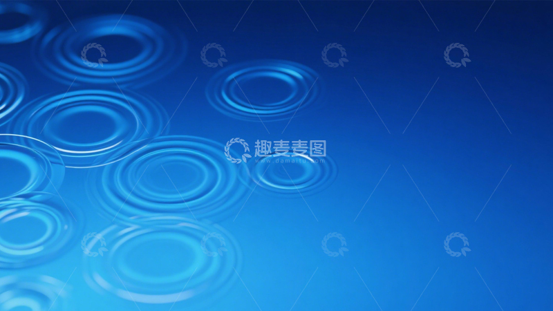 高清大图下载【趣麦麦图】蓝色涟漪水波纹景8