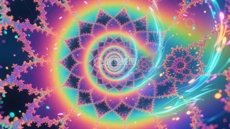 高清大图下载【趣麦麦图】赛博七彩背景5