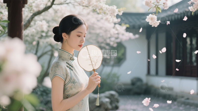 高清大图下载【趣麦麦图】国风旗袍古典雅韵4