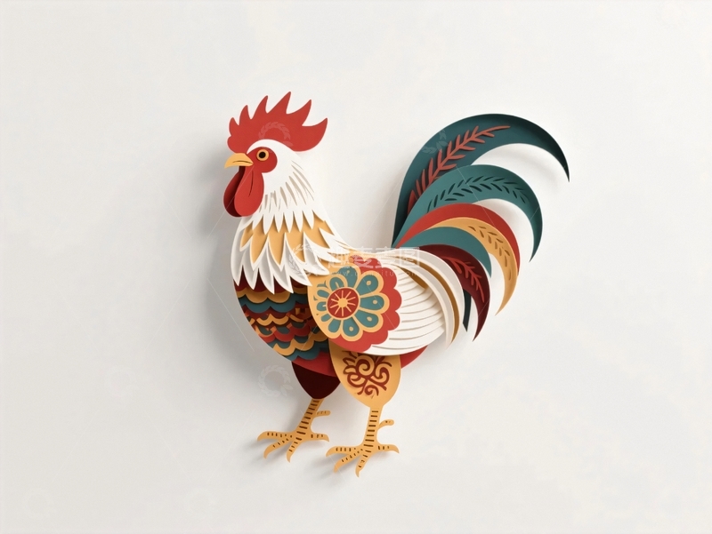 高清大图下载【趣麦麦图】国潮插画动物鸡2