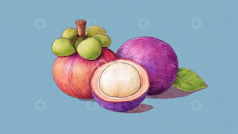 高清大图下载【趣麦麦图】山竹  水果  溢香