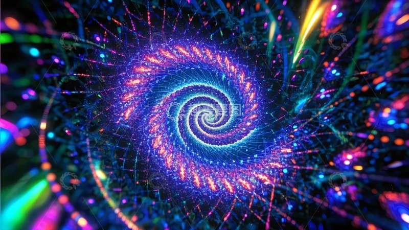 高清大图下载【趣麦麦图】赛博七彩背景3