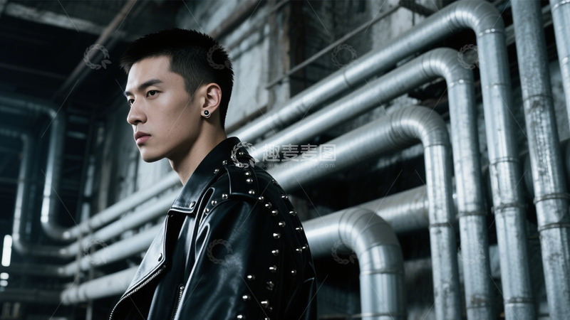 高清大图下载【趣麦麦图】工业风酷飒皮衣型格3