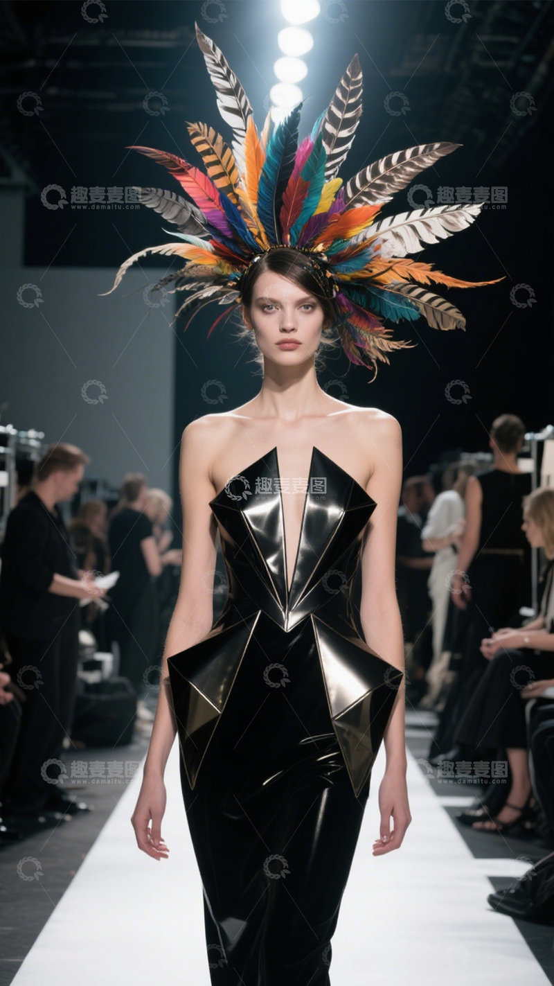 高清大图下载【趣麦麦图】时尚走秀创意造型1