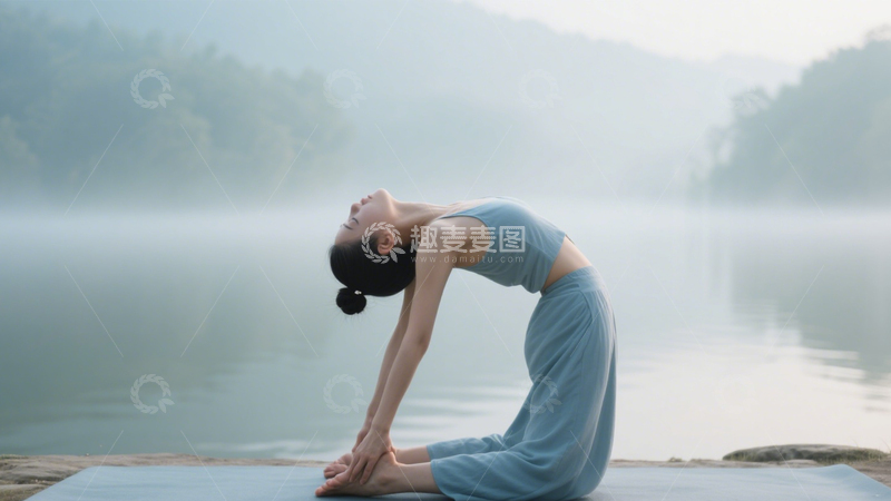高清大图下载【趣麦麦图】山水间自然瑜伽4