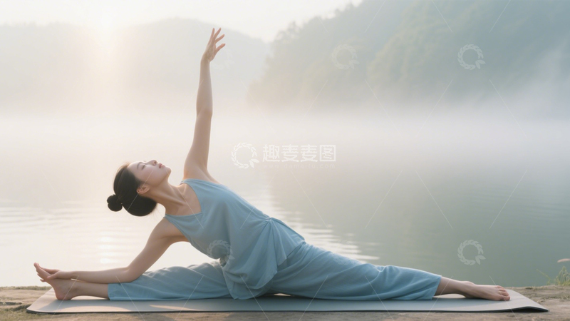 高清大图下载【趣麦麦图】山水间自然瑜伽2