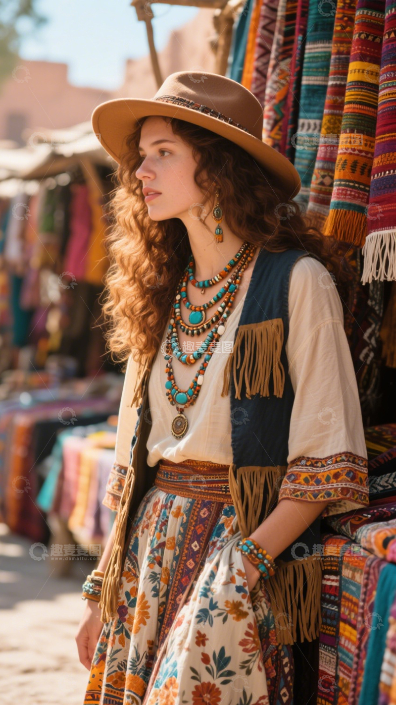高清大图下载【趣麦麦图】市集旅者民族风尚3