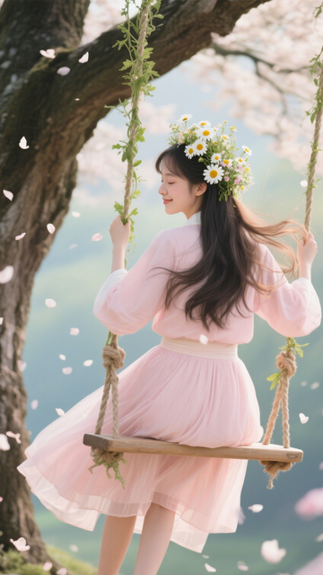 森系国风秋千少女4