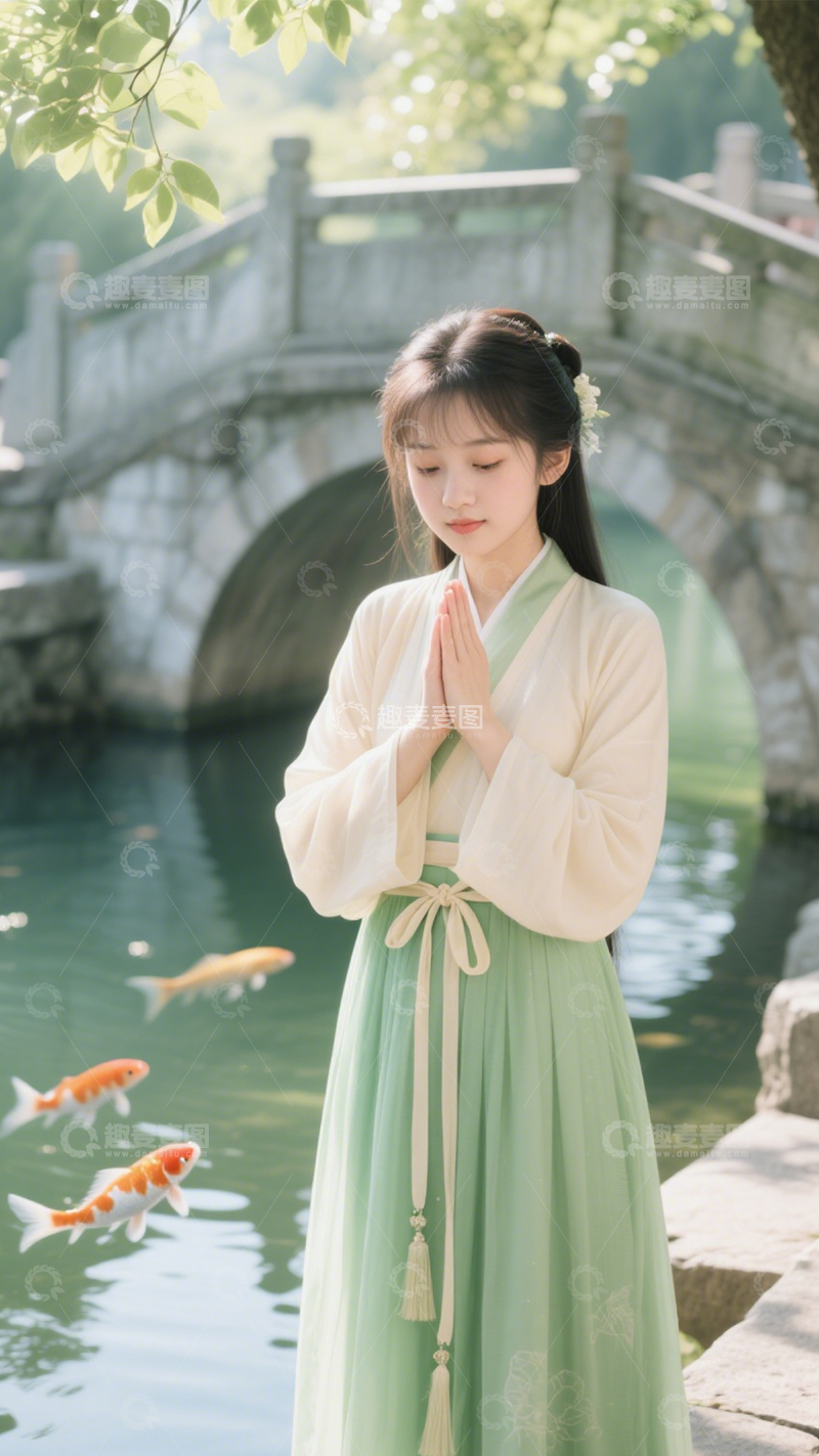 高清大图下载【趣麦麦图】古典汉服祈福之美1