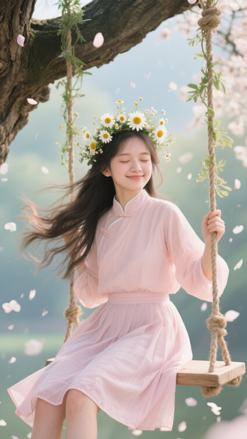 森系国风秋千少女3